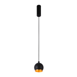 Tecnolite Lámpara Colgante Helvetios I, Interiores, Luz Cálida,  5W, 370 Lúmenes, IRC 90, Negro/Dorado, para Casa 