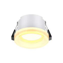Tecnolite Lámpara Downlight LED para Techo Empotrable Alderami III, Interiores, Luz Blanca Ajustable, 5W, 500 Lúmenes, Negro/Blanco, para Casa 