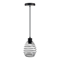 Tecnolite Lámpara Colgante Kital lll, Interiores, hasta 60W, Base E27, Negro, para Casa - No Incluye Foco 