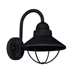 Tecnolite Lámpara Farol para Pared Auriga, Exteriores, máx. 60W, Base E27, Negro, para Casa - No Incluye Foco 