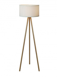 Tecnolite Lámpara de Pie CHAMUK, Exteriores, 8W, Base E27, Blanco/Café - No Incluye Foco 