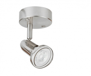 Tecnolite Lámpara Spot para Techo Dirigible Bejar, Interiores, 6W, Base GU10, Plata - No Incluye Foco 