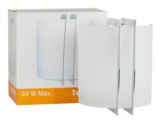 Tecnolite Lámpara para Pared Firenze, Interiores, 8.5W, Base E27, Plata, para Iluminación Comercial - No Incluye Foco 