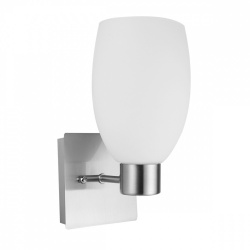 Tecnolite Lámpara para Pared Genova, Interiores, 8.5W, Base E27, Plata, para Casa - No Incluye Foco 