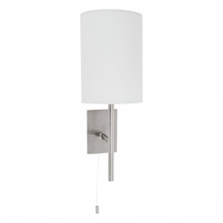 Tecnolite Lámpara para Pared Girona, Interiores, máx. 8.5W, Base E27, Plata, para Casa - No Incluye Foco 