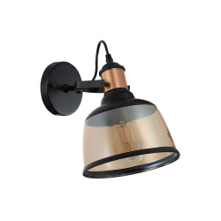 Tecnolite Lámpara para Pared Columba III, Interiores, hasta 60W, Base E27, Negro/Café, para Casa - No Incluye Foco 