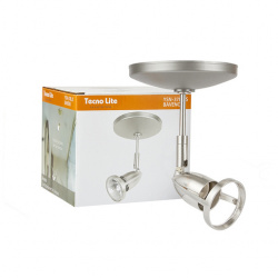 Tecnolite Lámpara para Techo Baveno, Interiores, 6W, Base GU10, Plata - No Incluye Foco 