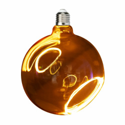 Tecnolite Foco LED Globo, Luz Ámbar, Base E27, 6W, 350 Lúmenes, Transparente, Ahorro de 85% vs Foco Tradicional de 40W 