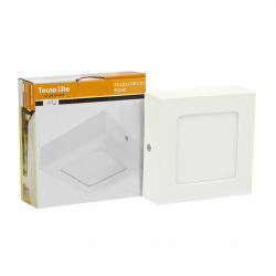 Tecnolite Lámpara LED Plafon para Techo Algedi I, Interiores, Luz de Día, 6W, 350 Lúmenes, Blanco, para Casa 