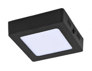 Tecnolite Lámpara LED Plafón para Sobreponer, Interiores, Luz de Día, 6W, 350 Lúmenes, Blanco/Negro, para Casa 