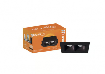 Tecnolite Lámpara LED Inteligente para Techo Lucida II, Regulable, Interiores, WiFi, Luz Cálida, 6W, 235 Lúmenes, Negro, para Casa 
