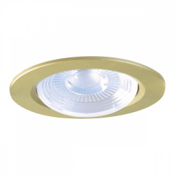 Tecnolite Lámpara LED para Techo Empotrable Regulus, Interiores, Luz Suave Cálida, 7W, 500 Lúmenes, Dorado, para Casa 