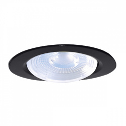 Tecnolite Lámpara LED para Techo Empotrable Regulus, Interiores, Luz Suave Cálida, 7W, 500 Lúmenes, Negro, para Casa 