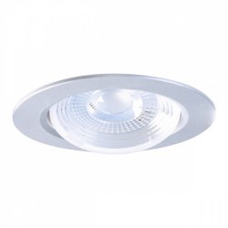 Tecnolite Lámpara LED para Techo Empotrable Regulus, Interiores, Luz Suave Cálida, 7W, 500 Lúmenes, Plata, para Casa 