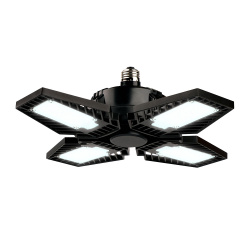 Tecnolite Foco LED Ventilador LHB, Luz de Día, Base E27, 80W, 10.000 Lúmenes, Negro, Ahorro de 81% vs Foco Tradicional 430W 