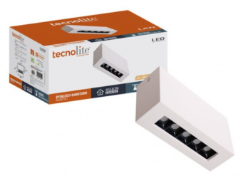Tecnolite Lámpara LED Spot para Techo Alnita I, Interiores, Luz Suave Cálida, 8W, 668 Lúmenes, Blanco, para Iluminación Comercial 