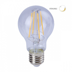 Tecnolite Foco Vintage Regulable LED Mercuri II, Luz Suave Cálida, Base E27, 7W, 700 Lúmenes, Transparente 