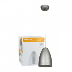 Tecnolite Lámpara Socket Colgante Loreto, Interiores, 26W, Base E27, Plata, para Casa - No Incluye Foco 