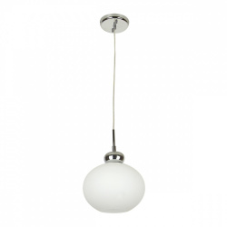 Tecnolite Lámpara Colgante Luxor, Interiores, 15W, Base E27, Cromo/Blanco, para Casa - No Incluye Foco 