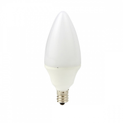 Tecnolite Foco Tipo Vela LED, Luz Suave Cálida, Base E27, 4W, 250 Lúmenes, Blanco 