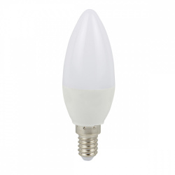 Tecnolite Foco Tipo Vela LED, Luz Suave Cálida, Base E14, 4W, 250 Lúmenes, Blanco 