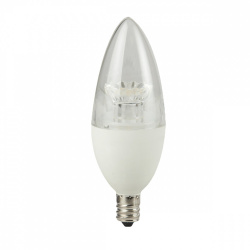 Tecnolite Foco LED Vela B11, Luz Cálida, Base E12, 6W, 470 Lúmenes, Blanco, Equivale a un Foco Tradicional de 40W 