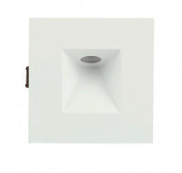 Tecnolite Lámpara LED para Pared Empotrable Cyrano, Interiores, Luz Cálida, 3W, 125 Lúmenes, Blanco 