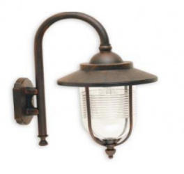 Tecnolite Lámpara Farol para Pared, Exteriores, máx. 26W, Bronce - No Incluye Foco 