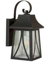 Tecnolite Lámpara Farol para Pared Antonella, Exteriores, máx. 26W, Base E27, Negro, para Casa - No Incluye Foco 