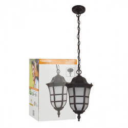 Tecnolite Lámpara de Farol Colgante Ronda I, Exteriores, 26W, Base E27, Negro, para Casa - No Incluye Foco 