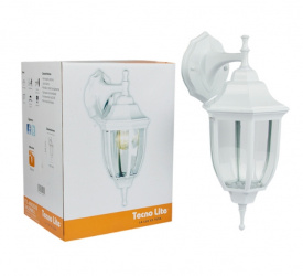 Tecnolite Lámpara Farol para Pared Salermo I, Exteriores, Base E27, máx. 60W, Blanco, para Casa - No Incluye Foco 