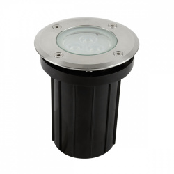 Tecnolite Lámpara LED de Baja Profundidad Dijon, Exteriores, Luz Suave Cálida, 3W, 150 Lúmenes, Negro/Plata, para Iluminación Comercial/Casa 