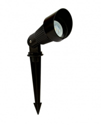 Tecnolite Reflector con Estaca Bilbao I, Base GU10, Negro - No Incluye Foco 