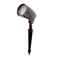 Tecnolite Reflector con Estaca Baco, Base E27, 50W, Café/Negro - No Incluye Foco 