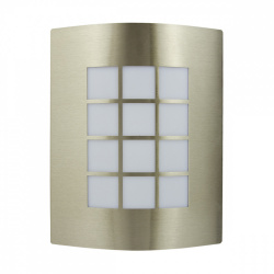 Tecnolite Lámpara para Pared Turin I, Exteriores, Base E27, Plata, para Casa - No Incluye Foco 