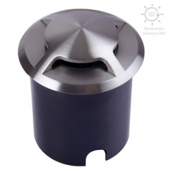 Tecnolite Lámpara LED para Piso Calgary, Exteriores, Luz Suave Cálida, 3W, 6 Lúmenes, Negro/Plata 