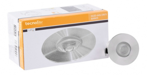 Tecnolite Lámpara LED para Piso Empotrable Barati, Exteriores, Luz Suave Cálida, 2W, 60 Lúmenes, Acero, para Oficina 