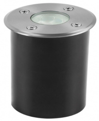 Tecnolite Lámpara LED de Piso Auckland, Exteriores, Luz Suave Cálida, 3W,  60 Lúmenes, Negro/Plata, para Casa/UIluminación Comercial 