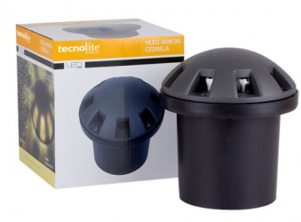 Tecnolite Lámpara LED de Piso Empotrable Cedrela, Exteriores, Luz Suave Cálida, 8W, 400 Lúmenes, Negro, para Casa 