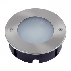 Tecnolite Lámpara LED para Piso Empotrable Ruta, Exteriores, Luz Cálida, 9W, 280 Lúmenes, Negro/Plata 