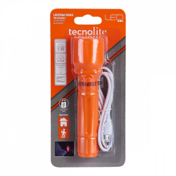 Tecnolite Linterna LED de Mano Recargable Handen I, 50 Lúmenes,  