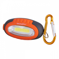 Tecnolite Linterna LED Tipo Llavero Chain I, 35 Lúmenes, Negro/Naranja, 2 Piezas 