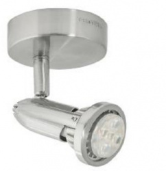 Tecnolite Lámpara Spot para Techo Dirigible Bolognia, Interiores, 50W, Base GU10, Plata - No Incluye Foco 