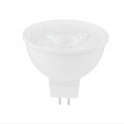 Tecnolite Foco LED MR16, Luz Suave Cálida, Base GX5.3, 5.5W, 350 Lúmenes, Blanco, Ahorro de 78% vs Foco Tradicional de 25W 