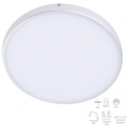 Tecnolite Lámpara LED Plafon para Techo Ibiza, Interiores, Luz de Día, 9W, 500 Lúmenes, Blanco, para Casa 