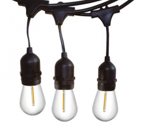 Tecnolite Serie Focos LED SER-IP44-E27-24W-LEDS14, Luz Cálida, 24W, Negro 