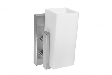 Tecnolite Lámpara para Pared Ginebra, Interiores, Base E27, Cromado/Blanco, para Casa - No Incluye Foco 