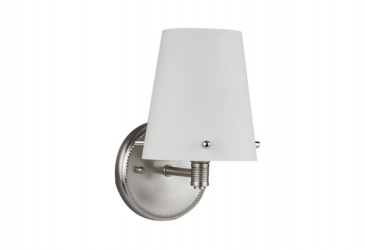 Tecnolite Lámpara para Pared Genzano, Interiores, Base E27, Cromado/Blanco - No Incluye Foco 