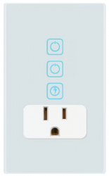 Tecnolite Interruptor de Luz Inteligente Power Creator II, 2 Botones + 1 Enchufe, Wi-Fi, Blanco 