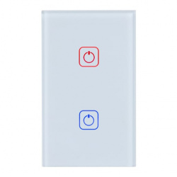 Tecnolite Interruptor de Luz Inteligente TSWIM2MVBTCW, 2 Botones, Wi-Fi, Blanco 